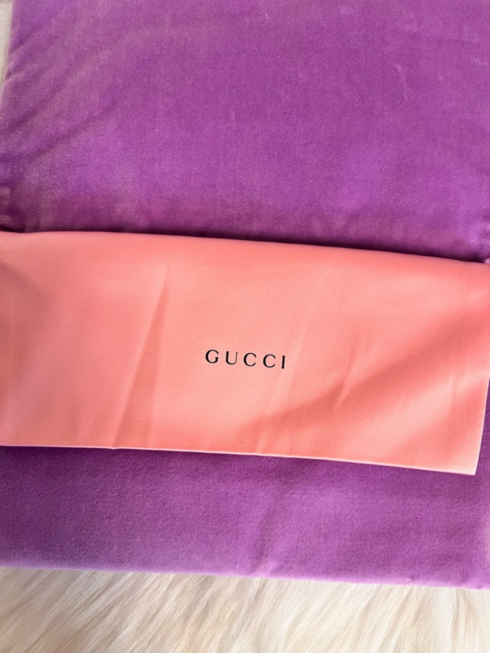 Gucci Pink and Purple Sunglasses Pouch Set - Picture 2 of 6